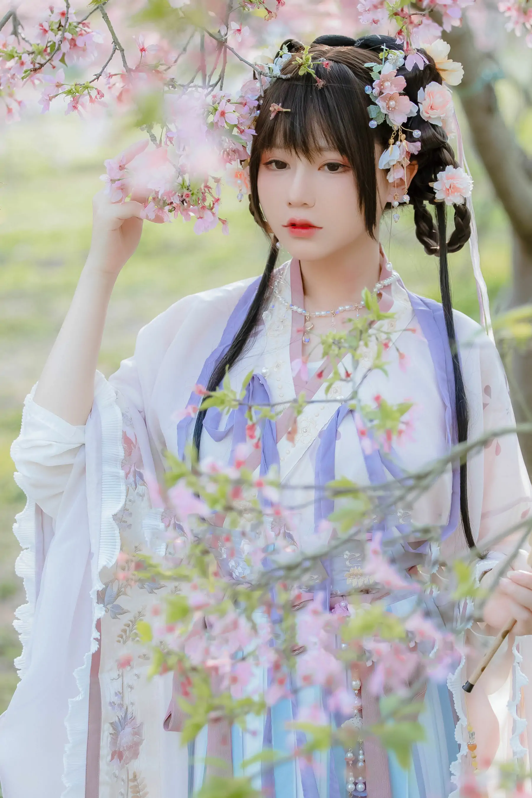 [福利COS] 萌妹子Nyako喵子 - 樱花汉服 花神祈愿