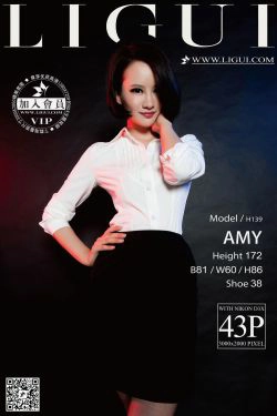 [丽柜LiGui] Model AMY《红高跟短发灰丝女郎》美腿玉足写真图片(43P)