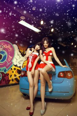 甜美可爱姐妹花 - 圣诞香车魅影图片合集(14P)
