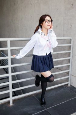 台湾美女张齐郡JULIE《长筒袜校服少女》(92P)-美少女,校服,萝莉,可爱,明星