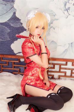 [风之领域] NO.164 红旗袍黑丝COS(40P)