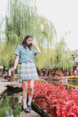 清纯妹子西瓜 丽江写真JK户外(44P)