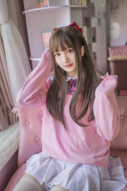 [COS福利] 二次元美女古川kagura - 粉色JK(16P)