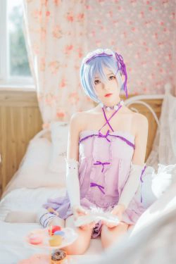 [Cosplay写真] 动漫博主蠢沫沫 - 蕾姆小睡裙(40P)