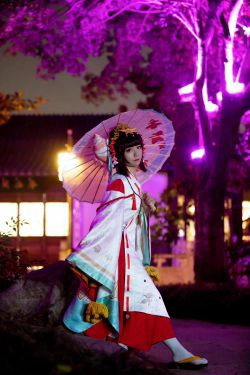 [Cosplay写真] 动漫博主弦音sic - 阴阳师 神乐(15P)