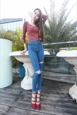 [山茶摄影LSS] NO.028  肉丝牛仔裤(98P)