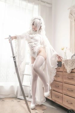 [Cosplay] 动漫博主蠢沫沫 - 尼尔纪元 白花嫁(20P)
