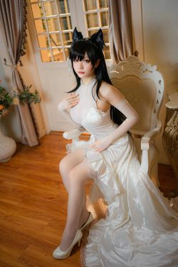 [Cosplay] Coser小姐姐星之迟迟 - 爱宕婚纱(25P)