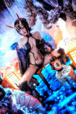 [COS福利] COS少女星野咪兔 - 酒吞童子(34P)