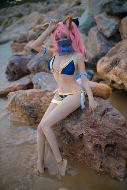 [COS福利] Cosplay日奈娇 - 玉藻前 阿拉伯舞娘(37P)