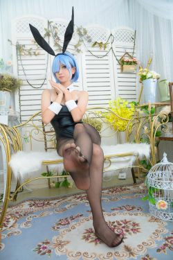 [网红COSER写真] 大米米球 - 蕾姆兔女郎(32P)