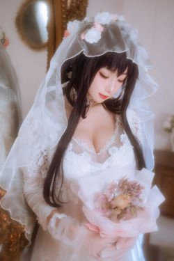 [福利COS] 白嫩美少女鬼畜瑶 - 婚纱(38P)