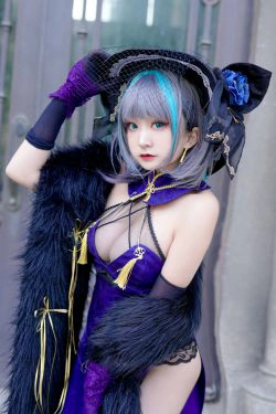 [网红COS] 动漫博主恩田直幸 - 柴郡旗袍(33P)