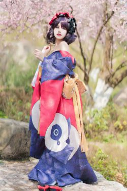 [福利COS] 动漫博主小仓千代w - 葛饰北斋(9P)