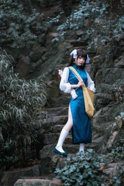 [福利COS] 动漫博主王胖胖u - 小道友旗袍(9P)