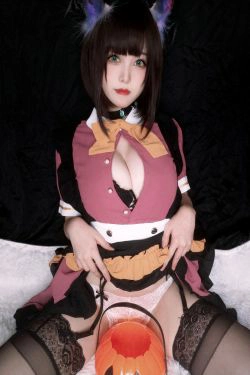 [福利COS] 萌系小姐姐蜜汁猫裘 - 万圣节(27P)