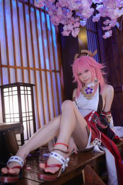 [福利COS] 动漫博主水淼aqua - 八重神子(52P)