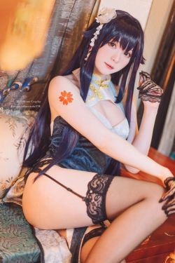[福利COS] 微博妹纸霜月shimo - 碧蓝航线 吾妻旗袍(12P)