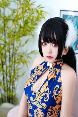 [福利COS] 动漫博主恩田直幸 - 蓝色旗袍(52P)