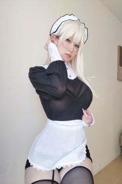 [福利COS] 女主K - 主人的女仆(69P)-COS