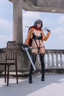 [福利COS] 日本性感萝莉Byoru - Mikasa(30P)-COS