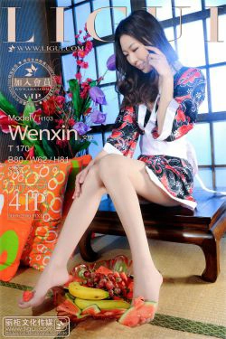 Model 文欣《和服睡衣水果丝足》 [丽柜LiGui] 美腿玉足写真图片(41P)